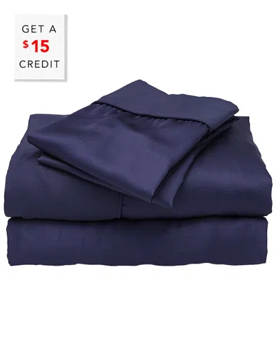 Ettitude Signature Sateen Sheet Set With $15 Credit In Blue