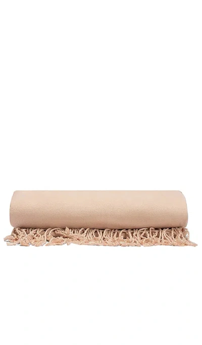 Ettitude Vegan Cashmere Throw Blanket In Tan