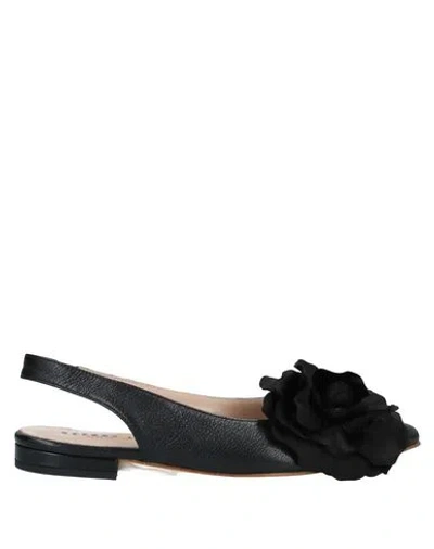 Ettore Lami Woman Ballet Flats Black Size 7 Goat Skin