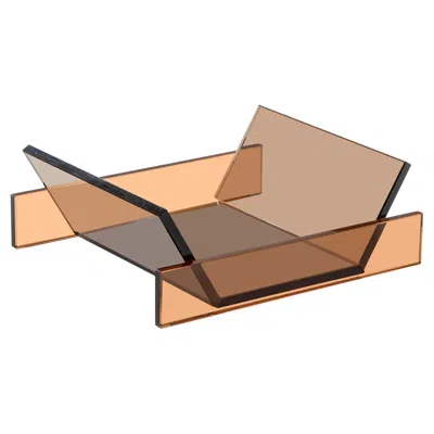 Pre-owned Ettore Sottsass 20th Century  Rsvp Centerpiece Mod, Rosa In Colored Glass In Brown