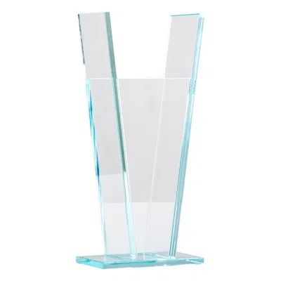 Pre-owned Ettore Sottsass 20th Century  Rsvp Vase Mod. Azzurro Extrachiaro In Colored Glass In Transparent