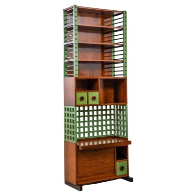 Pre-owned Ettore Sottsass 20th Century,  "tower Furniture" Series Wall Cabinet In Brown