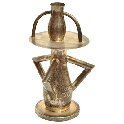 Pre-owned Ettore Sottsass Alaska Silver Candlestick, By , 1981 In Brown