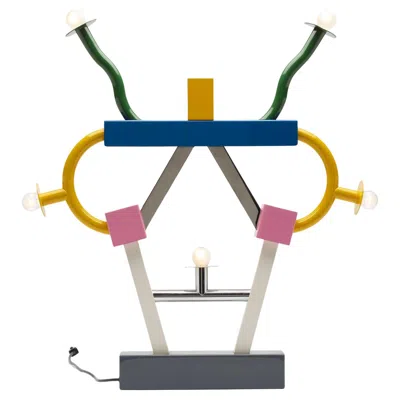 Pre-owned Ettore Sottsass "ashoka" Table Lamp, Postmodern Design, 1981 In Transparent