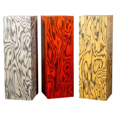 Pre-owned Ettore Sottsass Bloque 1, Pedestal With  Veneer By Bonne Choice In Brown