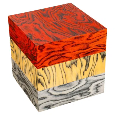 Pre-owned Ettore Sottsass Bloque 5, Pedestal With  Veneer By Bonne Choice In Brown
