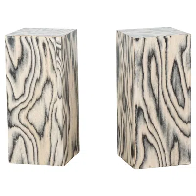 Pre-owned Ettore Sottsass Bloque 6, Pedestal With  Veneer By Bonne Choice In Brown