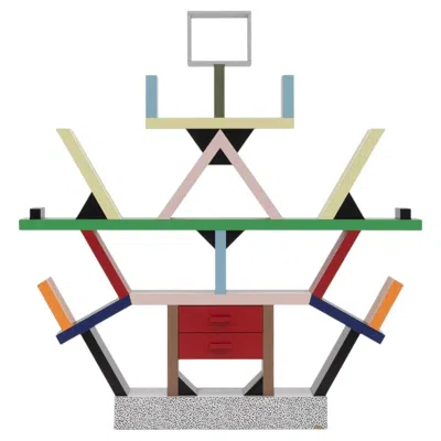 Pre-owned Ettore Sottsass Carlton Bookshelf By , Post-modern Design, Italy, 1981 In Brown