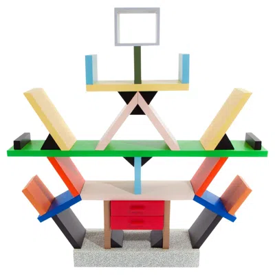 Pre-owned Ettore Sottsass 'carlton' Room Divider And Bookcase By  For Memphis Milano, Italy In Brown