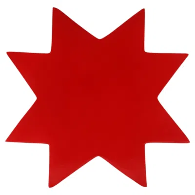 Pre-owned Ettore Sottsass Ceramic Vase Memphis By  Red Star-shaped Color, Milan, Late 1980.