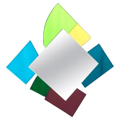 Pre-owned Ettore Sottsass Colored Mirror With Irregular Shape In The Style Of , Italy 2010s In Brown