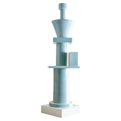Pre-owned Ettore Sottsass Contemporary Art Totem Clair De Lune Light Blue White N/edit. By