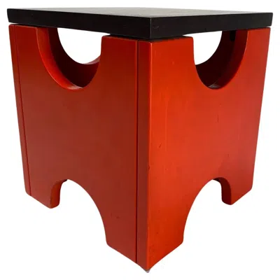 Pre-owned Ettore Sottsass , Dado Stool T29, Poltronova Completely Original Example, 1960 In Brown