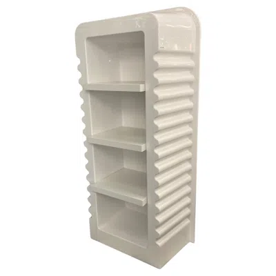 Pre-owned Ettore Sottsass Essetre Bookcase Three Shelves White Resin Fiberglass Serie Mobili Grigi 1970