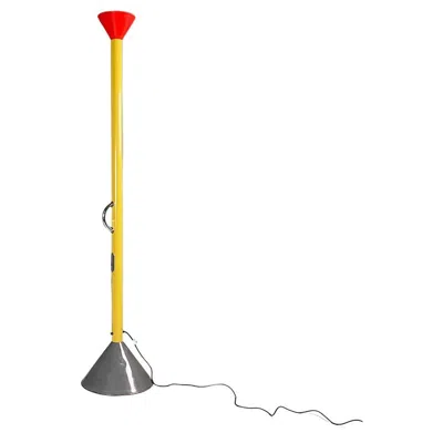 Pre-owned Ettore Sottsass Italian Modern Colored Steel Callimaco Floor Lamp By Sottsass For Artemide 1980s In Sand