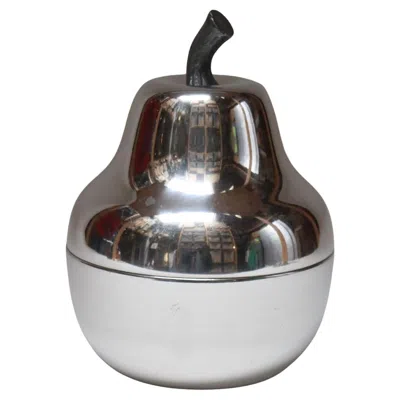 Pre-owned Ettore Sottsass Italian Modernist Polished Aluminum "pear" Ice Bucket In Black