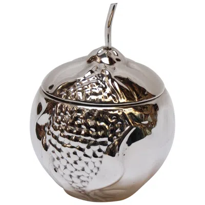Pre-owned Ettore Sottsass Italian Modernist Silver-plated Insulated "pomegranate" Ice Bucket By Teghini