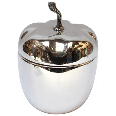 Pre-owned Ettore Sottsass Italian Modernist Silver-plated "pepper" Ice Bucket With Neon Green Interior