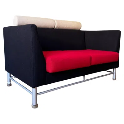 Pre-owned Ettore Sottsass Knoll Eastside 80s Memphis Sofa Black, Beige + Red (2 Avail)