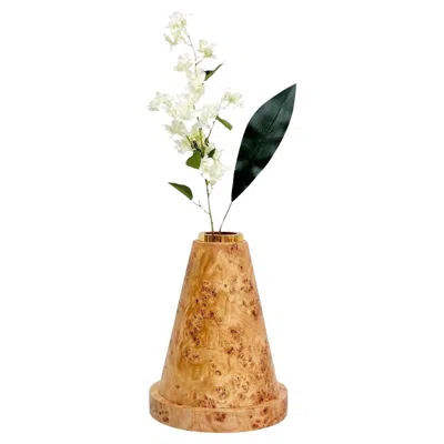 Pre-owned Ettore Sottsass Limited Edition Vase O By , Brass, Modern Design, 1995 In Sand