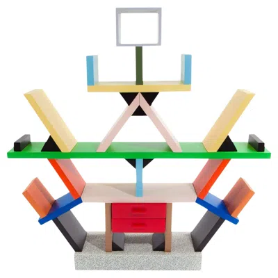Pre-owned Ettore Sottsass Memphis Milano Carlton Shelf By  In Brown