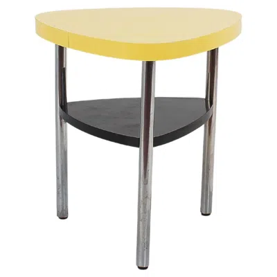 Pre-owned Ettore Sottsass Midcentury E. Sottsass Style Wooden, Formica And Steel Coffee Table 50s Italy In Brown