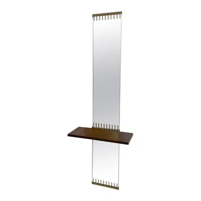 Pre-owned Ettore Sottsass Mid-century Modern Mirror By  For Santambrogio E De Berti, 1950s In Brown