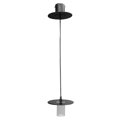 Pre-owned Ettore Sottsass Minimal Round Chandelier 1980 Black Murano Glass  Style