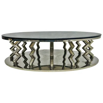 Pre-owned Ettore Sottsass “murmansk” Coffee Table By  For Rossi E Arcandi, Italy 1980's In Gray