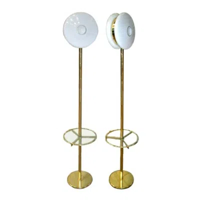 Pre-owned Ettore Sottsass Pair Of Floor Lamps By Sottsass In Transparent
