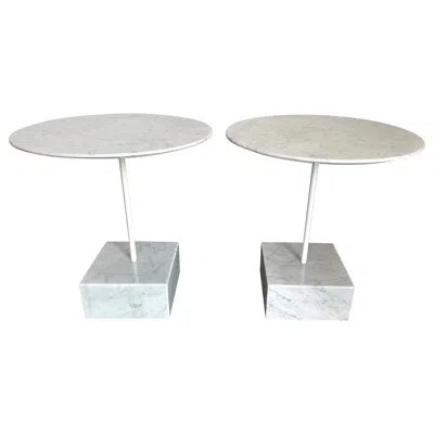 Pre-owned Ettore Sottsass Pair Of Side Tables Primavera By , Italy, 1980s In Gray