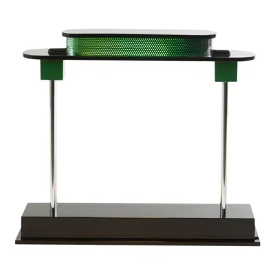 Pre-owned Ettore Sottsass Pausania Table Lamp, Bakelite & Stainless Steel, Italy, 1982 In Black