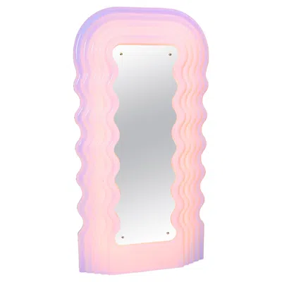 Pre-owned Ettore Sottsass Pink ‘ultrafragola' Mirror Designed By  For Poltronova, Italy