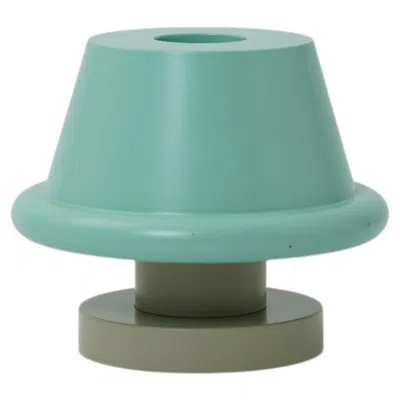 Pre-owned Ettore Sottsass Postmodern Vase Senape By  For Marutomi 1997 In Blue