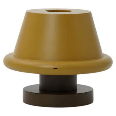Pre-owned Ettore Sottsass Postmodern Vase Senape By  For Marutomi 1997 In Brown