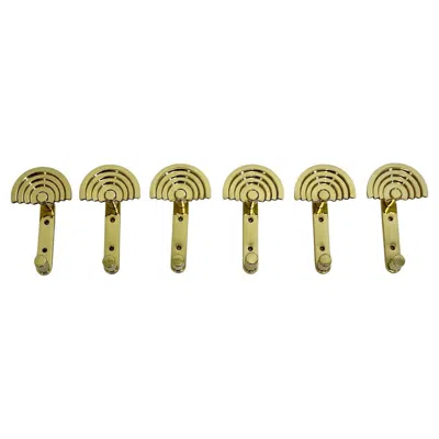 Pre-owned Ettore Sottsass Postmodern Vintage Brass Six Wall Hooks Se 314 C  1985 Italy In Sand