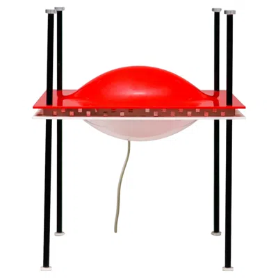 Pre-owned Ettore Sottsass Red Palafitta Table Lamp (model 12639) By Arredoluce, Italy, '60