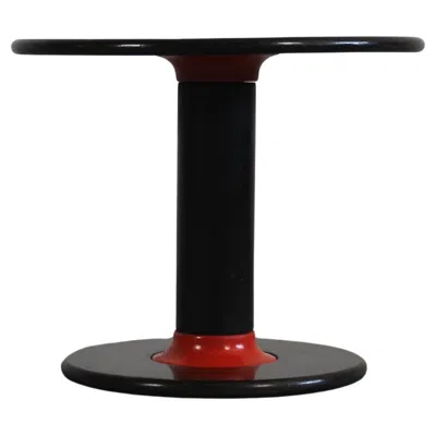 Pre-owned Ettore Sottsass Rocchettone Round Side Table In Walnut Wood By Poltronova 1960s In Brown