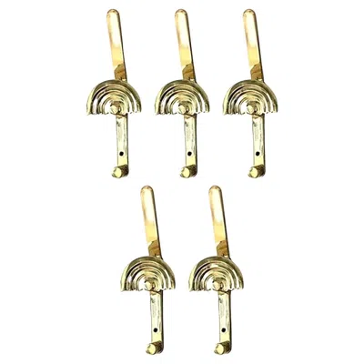 Pre-owned Ettore Sottsass Seven Quattro Se Sunburst Brass Coat Wall Hooks, 1980s, Italy In Brown