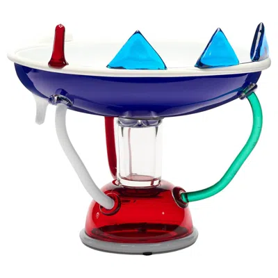 Pre-owned Ettore Sottsass Sol Fruit Bowl In Glass By , 1982 In Purple