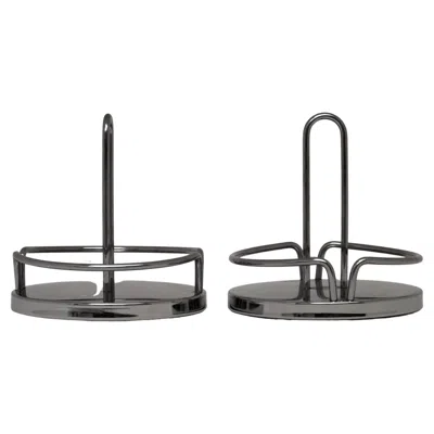 Pre-owned Ettore Sottsass Sottsass Ettore Design For Alessi 5079 Containers For Condiments In Steel In Gray