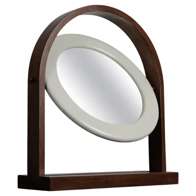 Pre-owned Ettore Sottsass Sp63 Sandretta Table Mirror For Poltronova, White Lacquered Wood