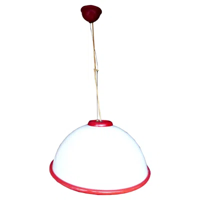Pre-owned Ettore Sottsass Suspension Lamp Possible  For Vistosi 1970 In Transparent