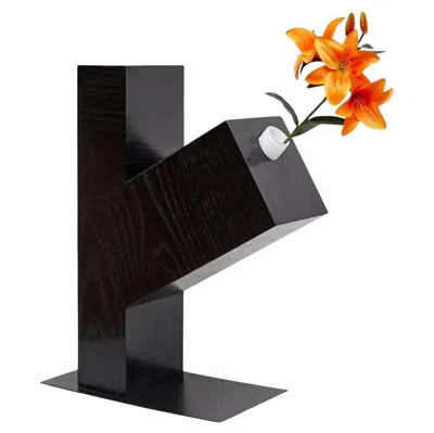 Pre-owned Ettore Sottsass Twenty-seven Woods, Chinese Artificial Flower Vase Omega By  In Brown