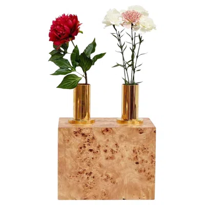Pre-owned Ettore Sottsass Twenty-seven Woods For A Chinese Artificial Flower Vase A In Brown
