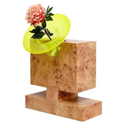 Pre-owned Ettore Sottsass Twenty-seven Woods For A Chinese Artificial Flower Vase L By  In Brown