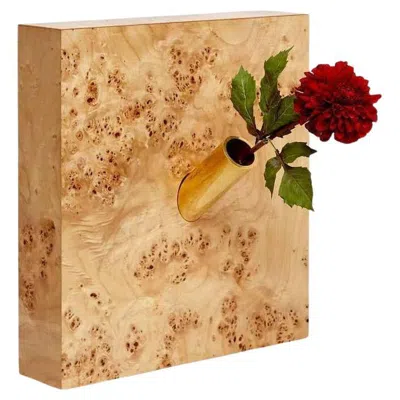 Pre-owned Ettore Sottsass Twenty-seven Woods For A Chinese Artificial Flower Vase V By  In Brown