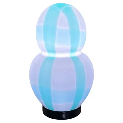Pre-owned Ettore Sottsass Two Modern Murano Table Lamp By  For Venini, Signed Ca. 1995 In Blue