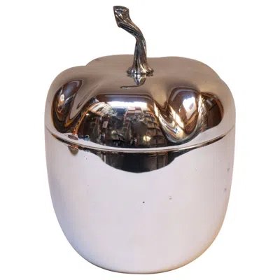 Pre-owned Ettore Sottsass Vintage Italian Modern Silver-plated "pepper" Ice Bucket With Red Interior