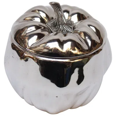 Pre-owned Ettore Sottsass Vintage Italian Silver-plated Insulated "pumpkin" Ice Bucket By Teghini
